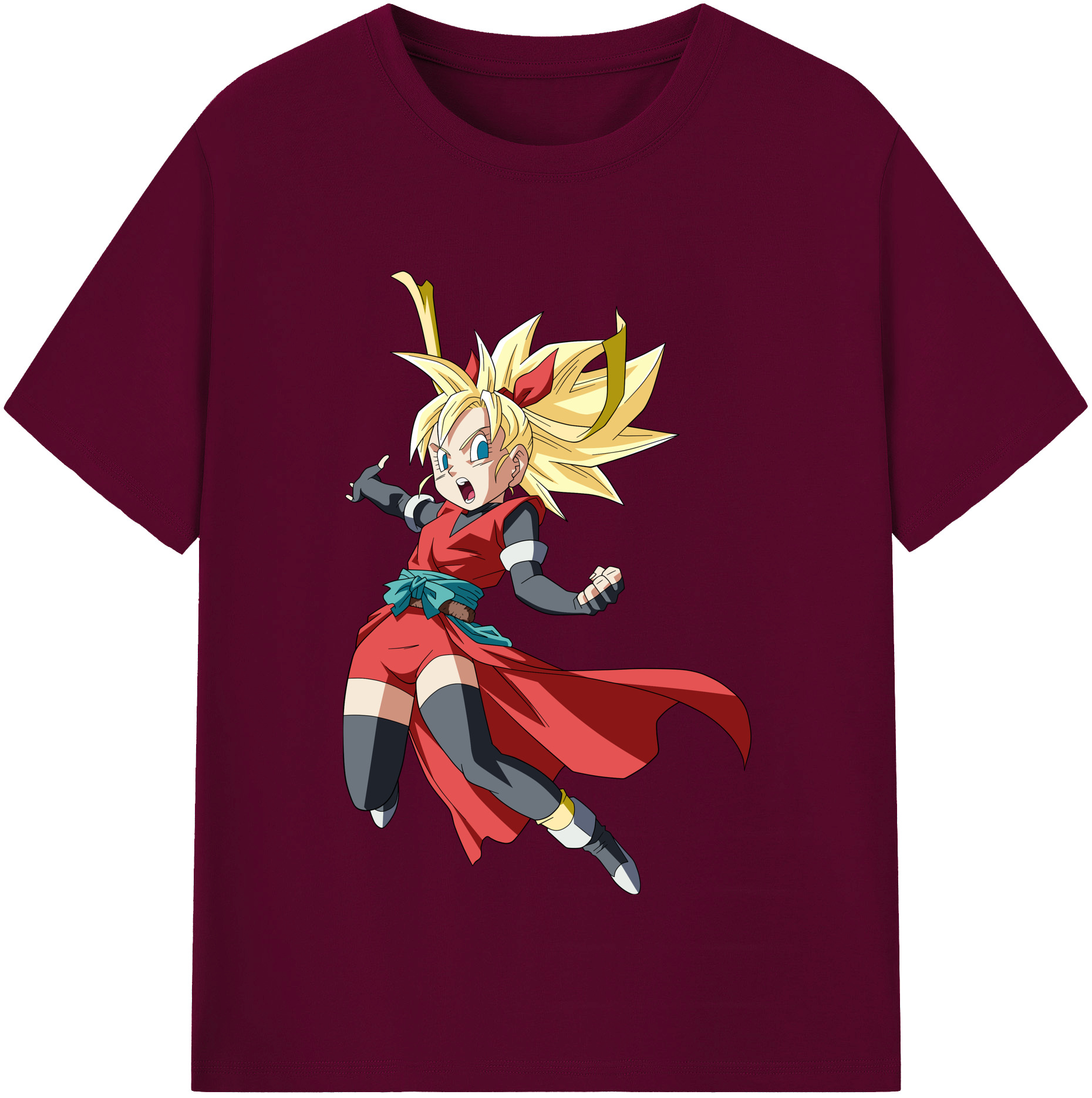 （画像用） ドラゴンボール カリフラ DRAGON BALL Caulifla レディースカジュアルプリントTシャツ（綿100％）